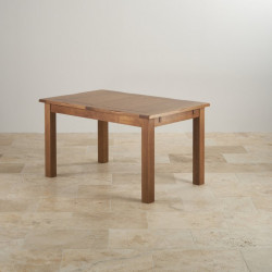 French Rustic Solid Oak Extendable Dining Table