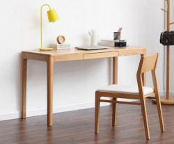 Seattle Natural Solid Oak Writing Desk